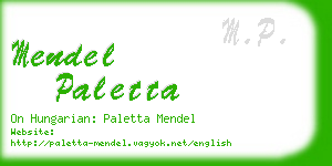 mendel paletta business card